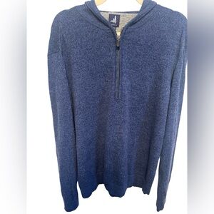 Johnnie-O Men's Blue Half-Zip Sweater Large Wool and Cashmere